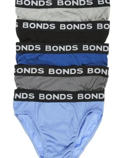 5 PACK ELAST WAIST BRIEF