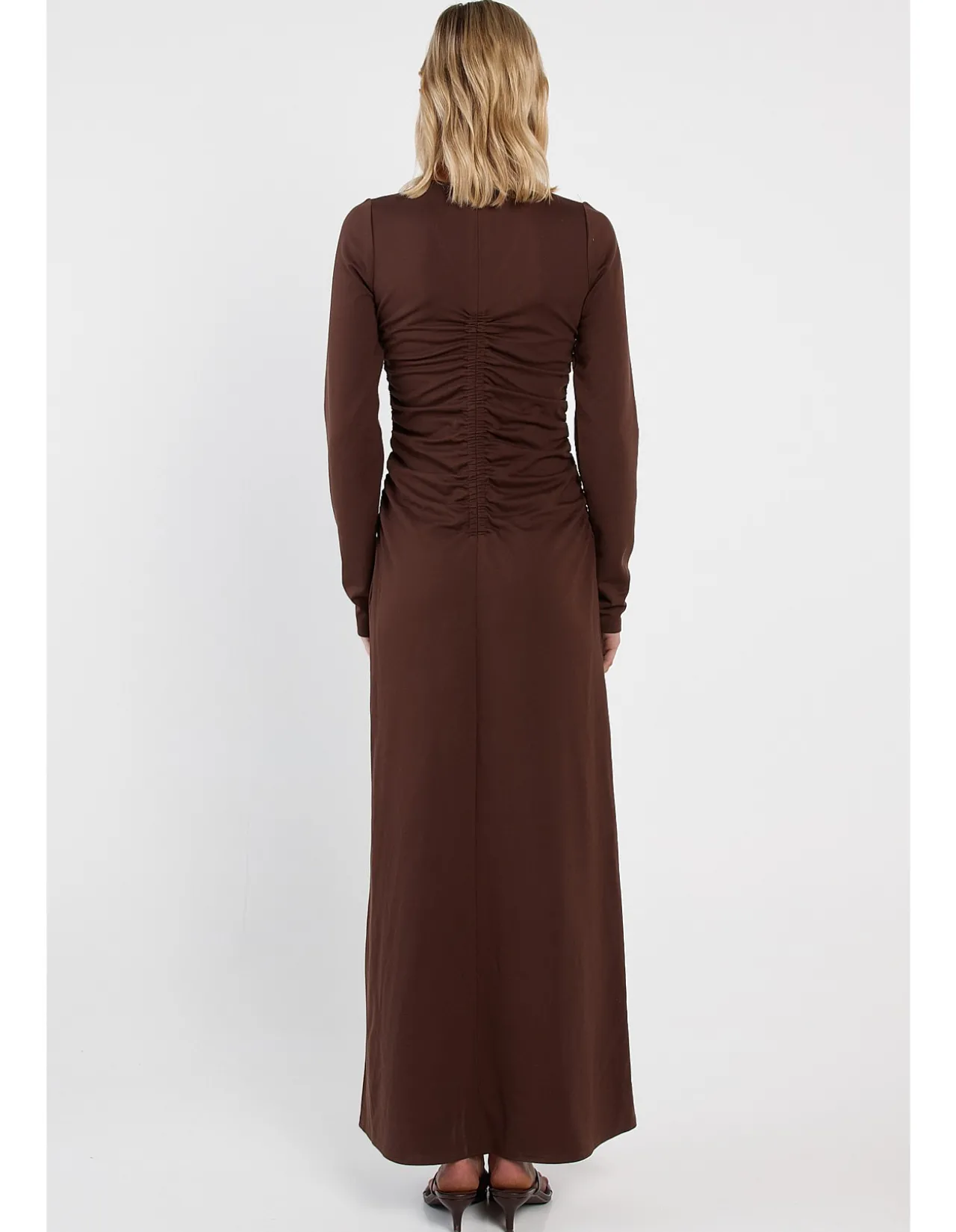 ABIA GATHERED FRONT JERSEY DRESS