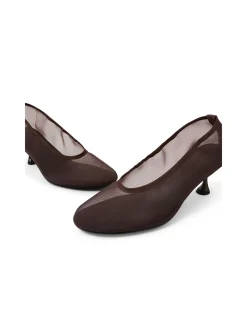 ABRIGHT CHOC MESH HEELS