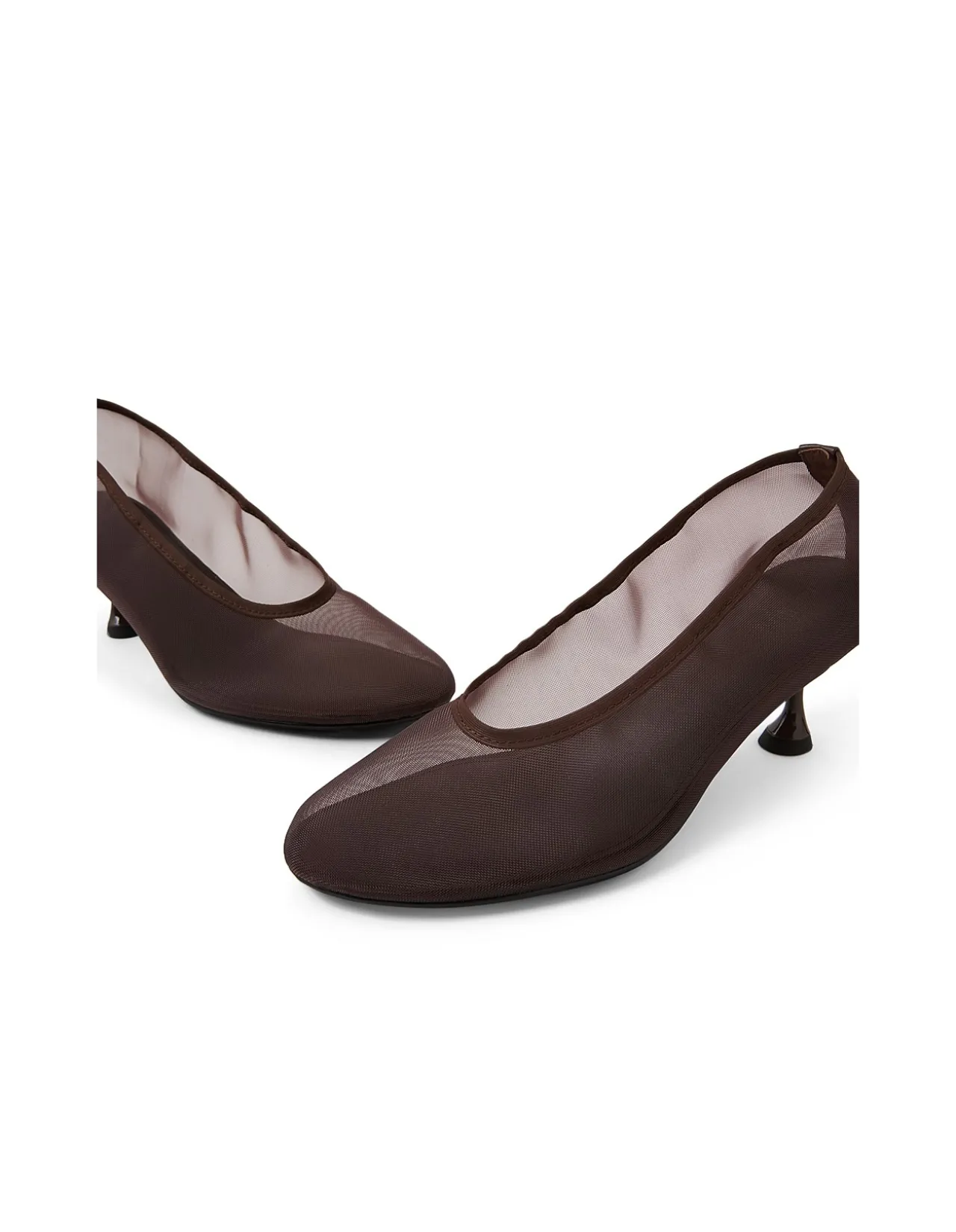 ABRIGHT CHOC MESH HEELS