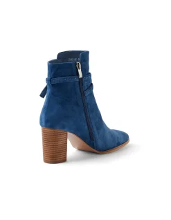 Adaru Suede Wrap Strap Block Heel Boots