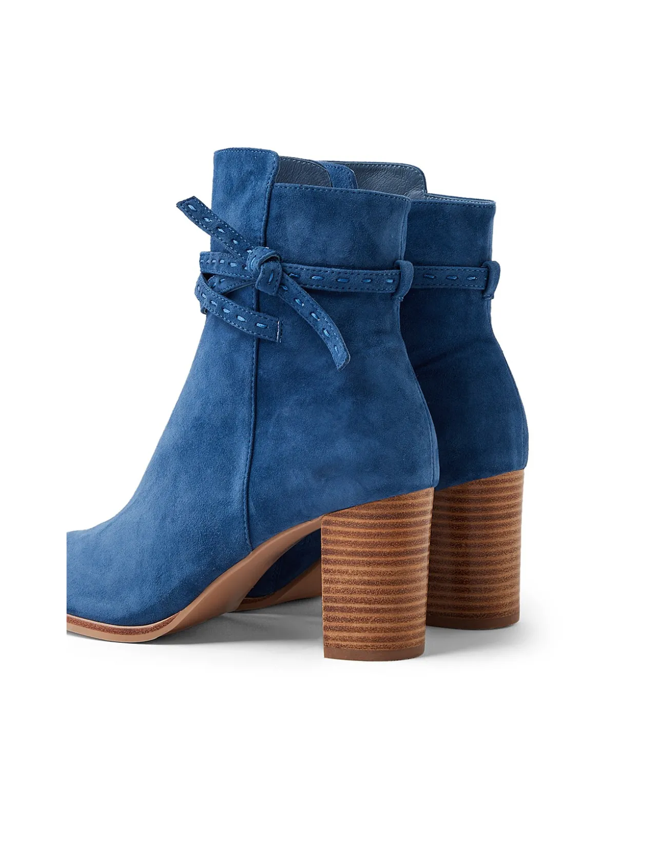 Adaru Suede Wrap Strap Block Heel Boots