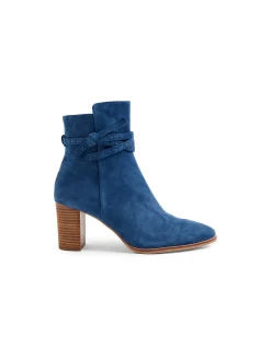 Adaru Suede Wrap Strap Block Heel Boots