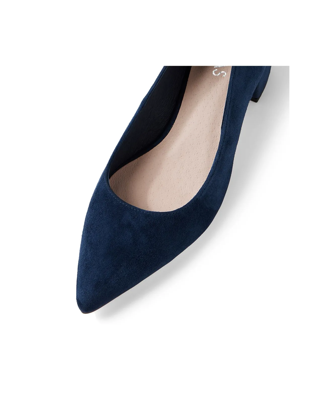 Addison Low Block Heel Suede Pumps