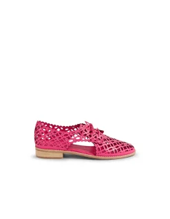 ADDYST Cut Out Leather Lace Up Flats