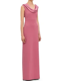 ADELE DRAPED NECKLINE MAXI DRESS