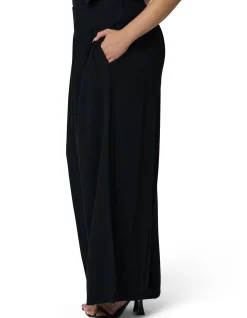 Adina High Waist Black Wide Leg Pant