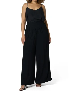 Adina High Waist Black Wide Leg Pant