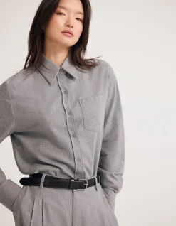ADRIENNE EURO FABRIC OVERSIZE SHIRT