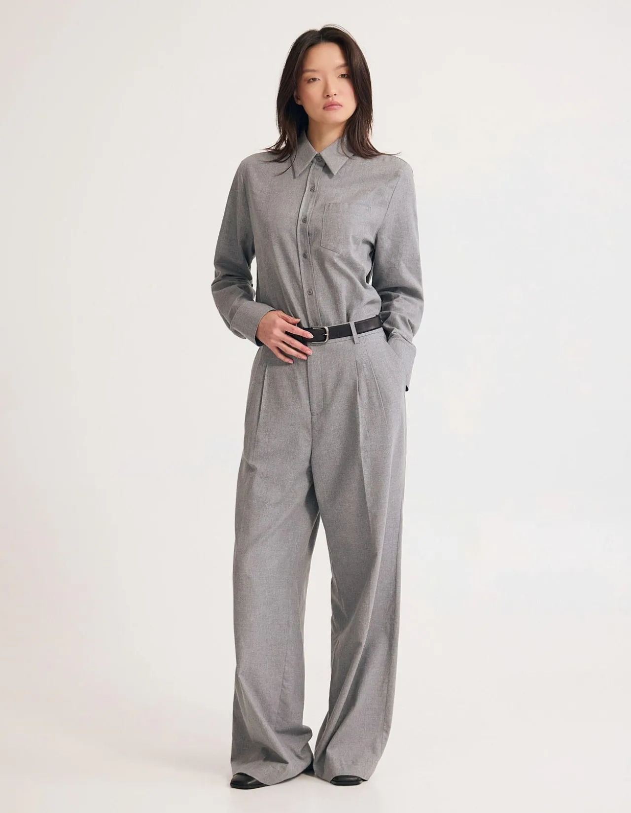 ADRIENNE EURO FABRIC OVERSIZE SHIRT