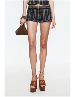 Afterglow Plaid Mini Shorts