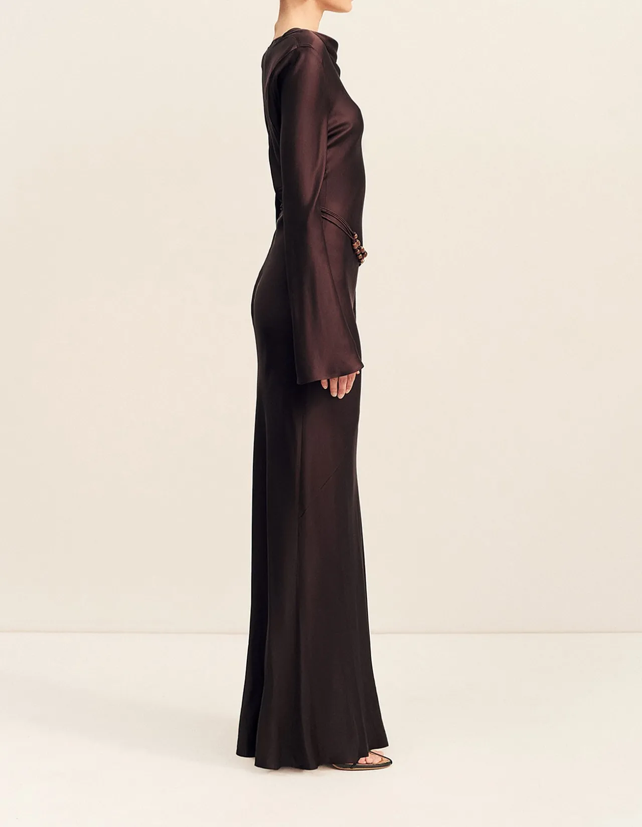 Agnes Long Sleeve Maxi Dress With Belt