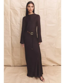 Agnes Long Sleeve Maxi Dress With Belt