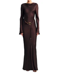 Agnes Long Sleeve Maxi Dress With Belt