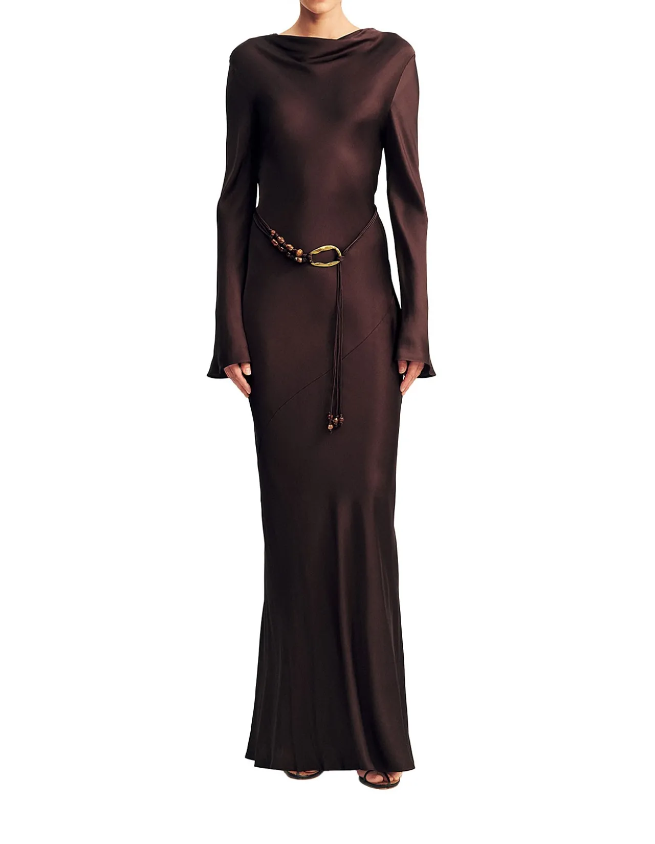 Agnes Long Sleeve Maxi Dress With Belt