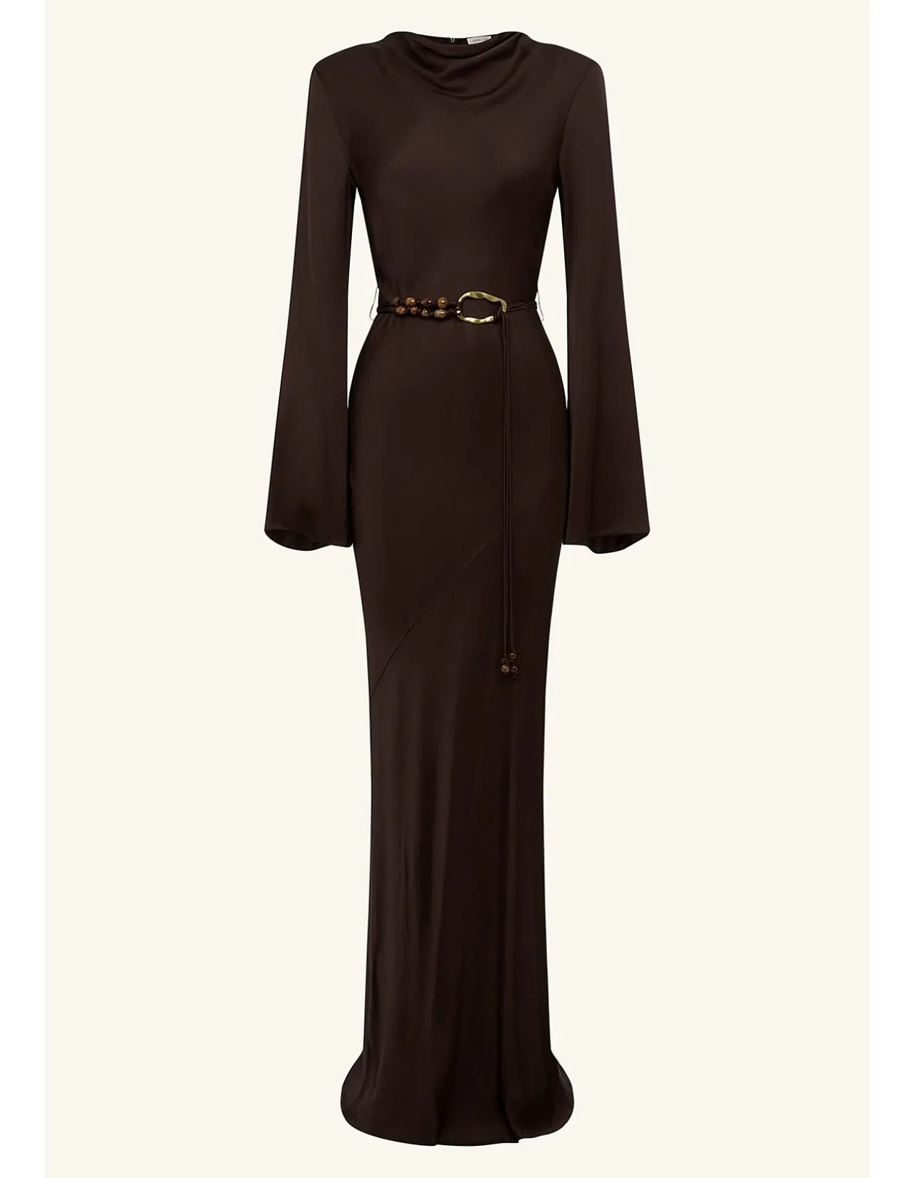 Agnes Long Sleeve Maxi Dress With Belt
