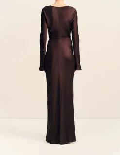Agnes Long Sleeve Maxi Dress With Belt