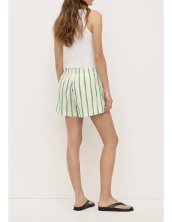 Agnes Stripe Short Butter/Bright Green