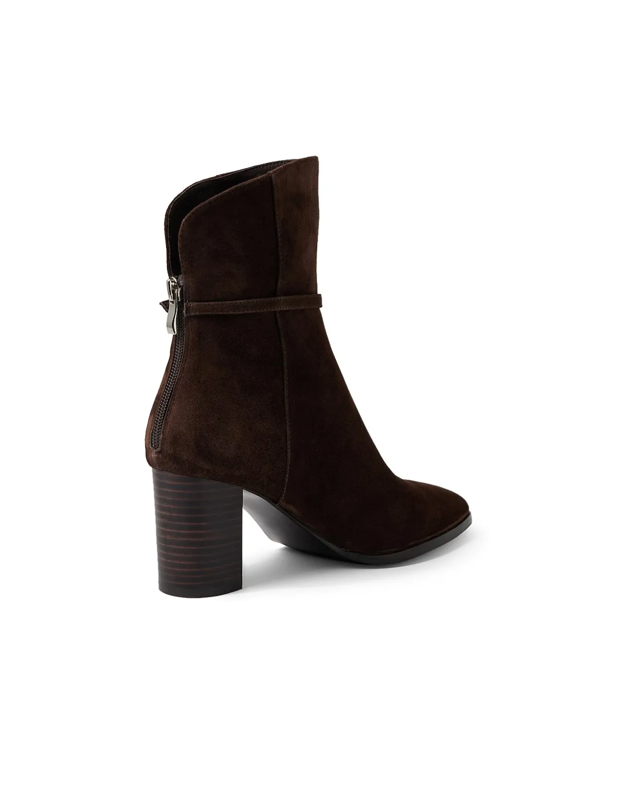 Aikido Suede Block Heel Ankle Boots