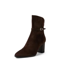 Aikido Suede Block Heel Ankle Boots