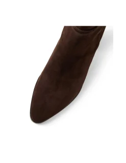 Aikido Suede Block Heel Ankle Boots
