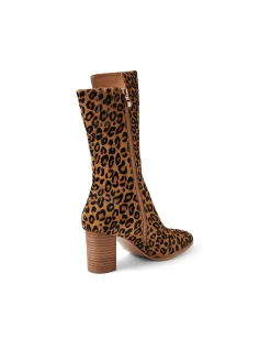 Ainslee Leopard Pony Block Heel Boots