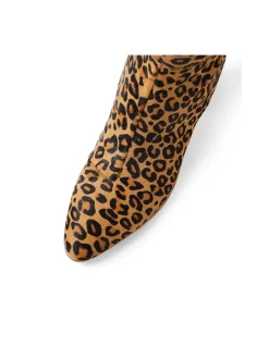 Ainslee Leopard Pony Block Heel Boots
