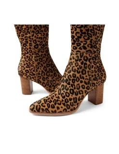 Ainslee Leopard Pony Block Heel Boots