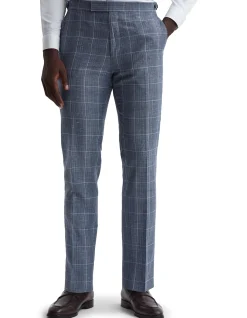 Aintree Prince Of Wales Check Trouser Indigo