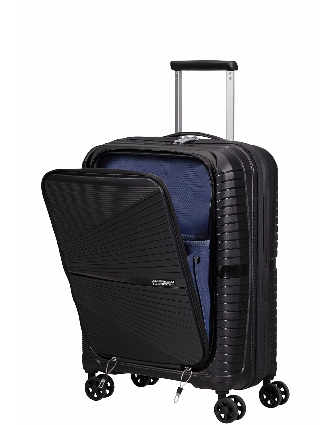 AIRCONIC 55CM FRONT 15.6" LAPTOP POCKET SUITCASE BLACK