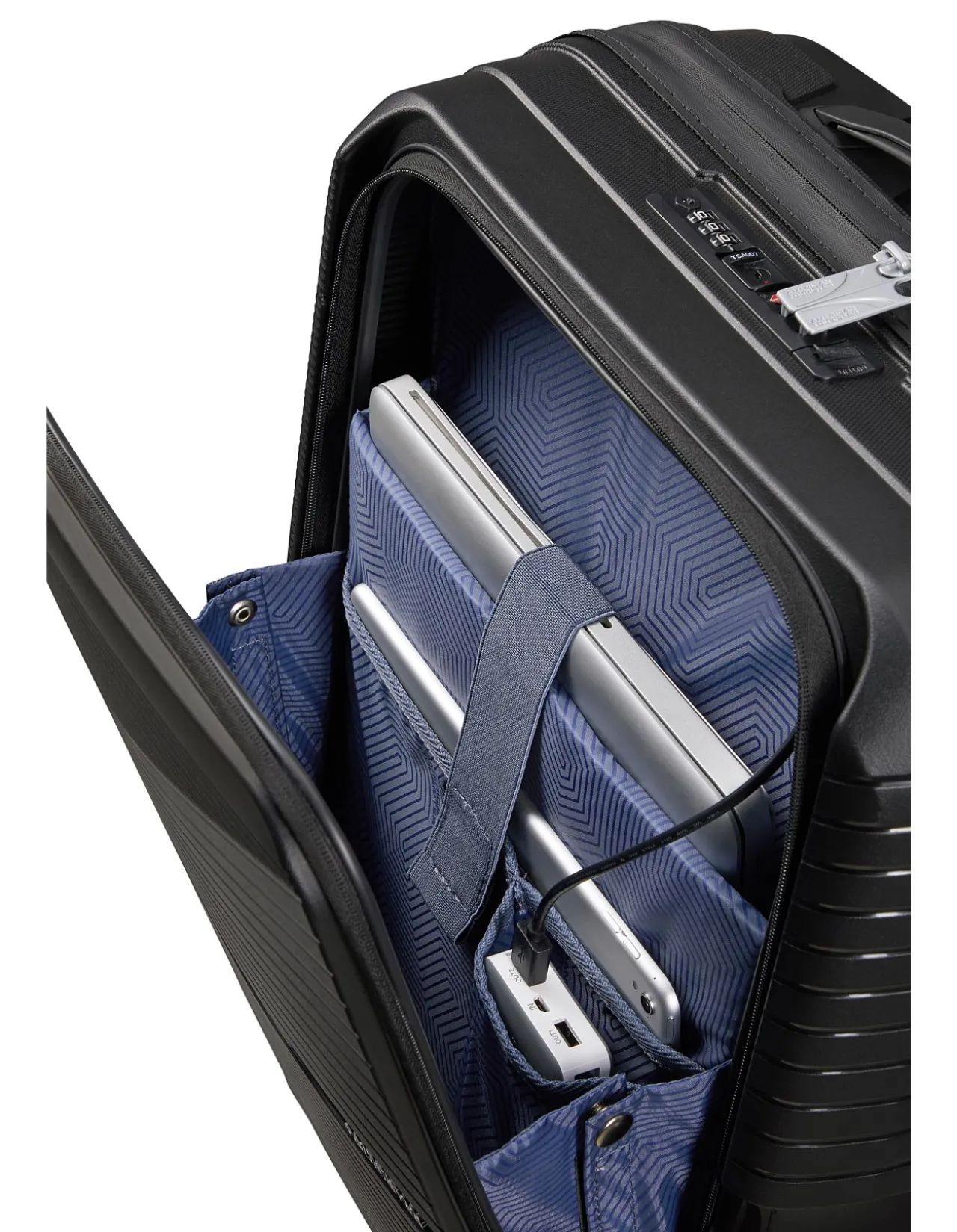 AIRCONIC 55CM FRONT 15.6" LAPTOP POCKET SUITCASE BLACK