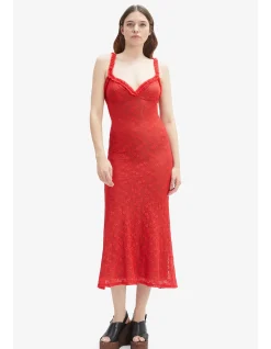 ALEGRA STRETCH LACE MIDI DRESS