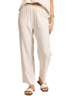 Alesia Textured Linen Blend Relaxed Pant
