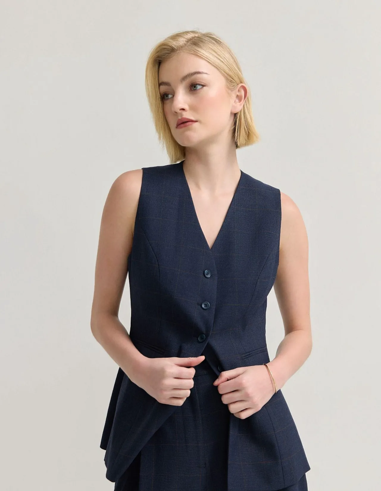 ALICE CHECKED WAISTCOAT