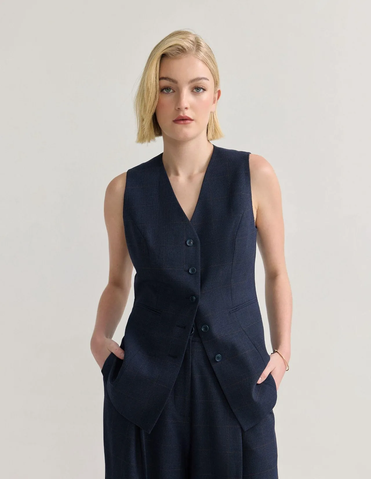 ALICE CHECKED WAISTCOAT