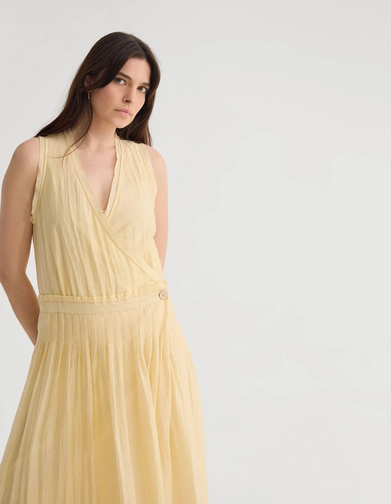 ALINA PLEATED SKIRT DRESS