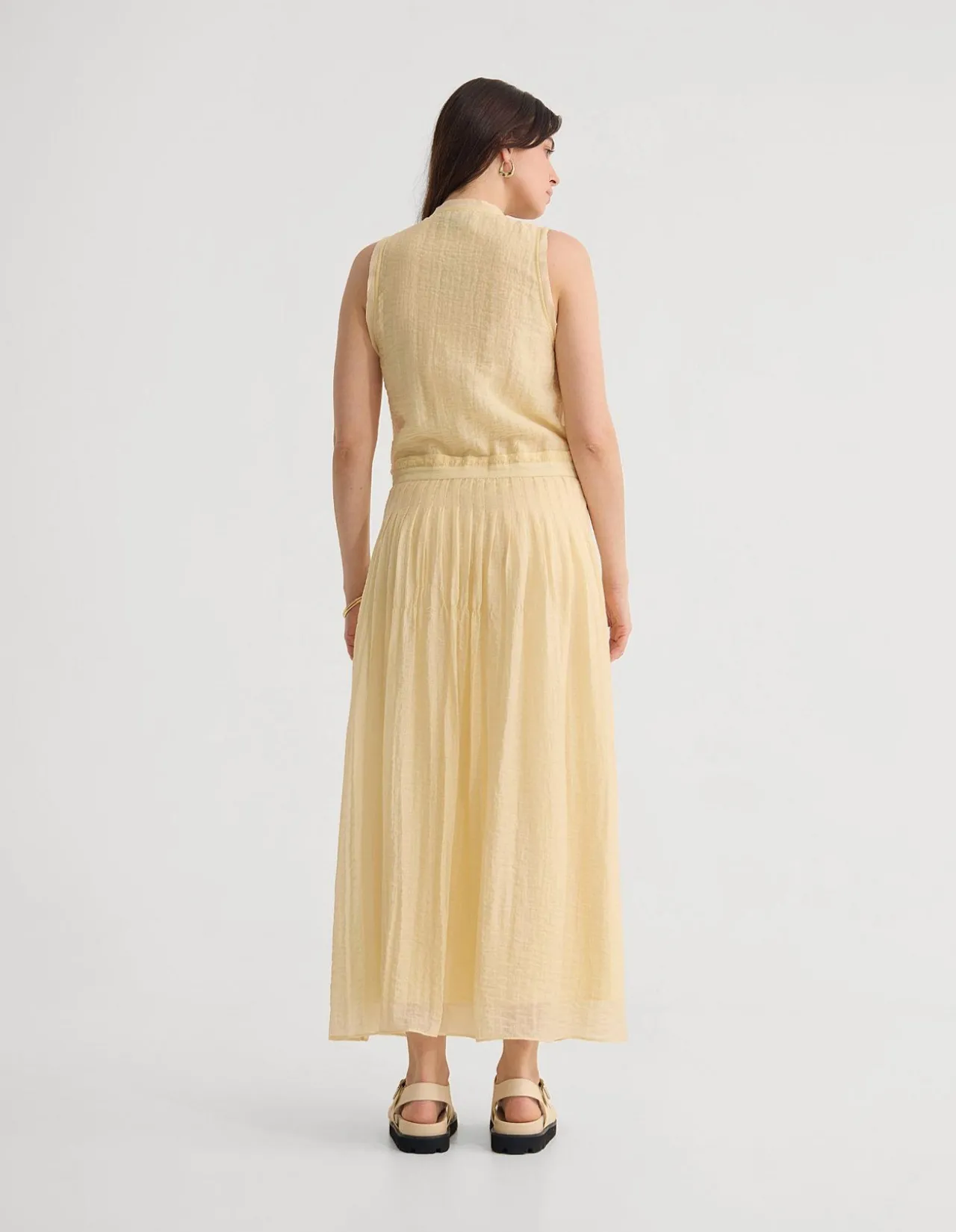 ALINA PLEATED SKIRT DRESS
