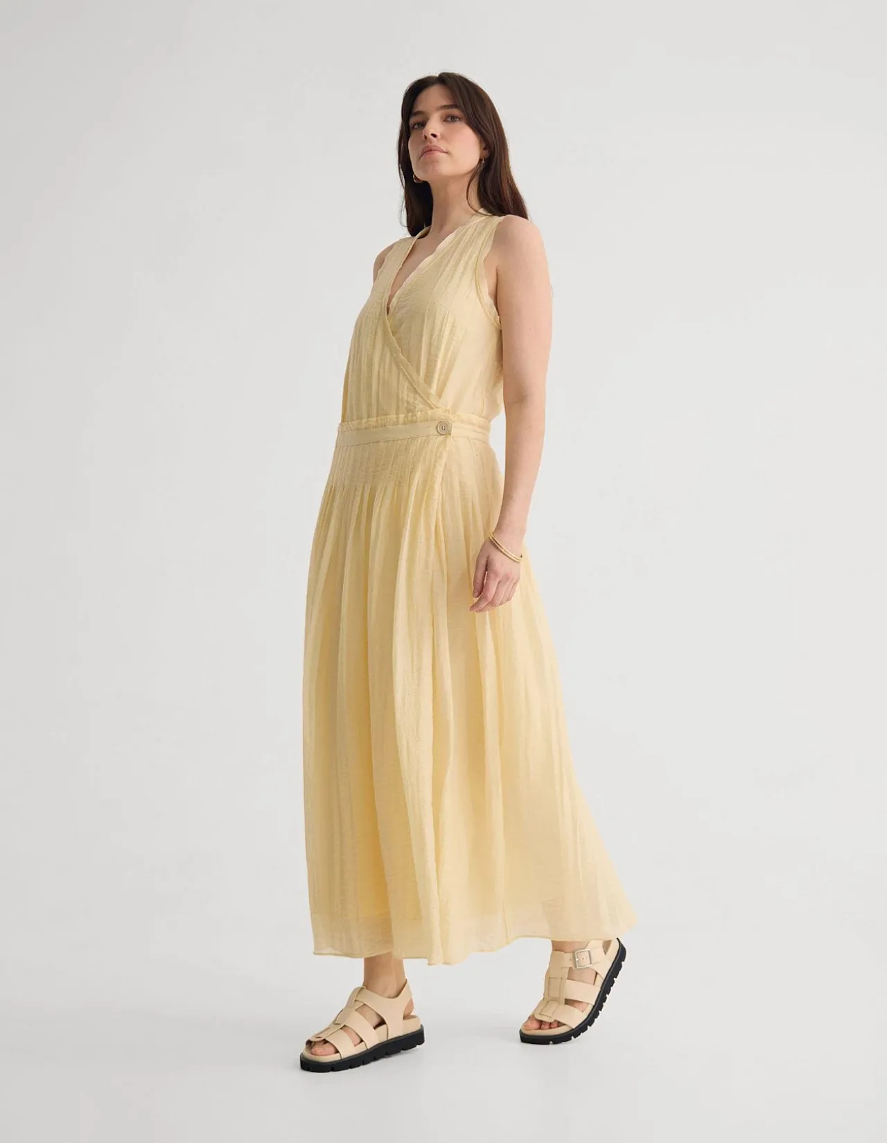 ALINA PLEATED SKIRT DRESS