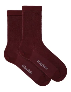 All Day Premium Fine Chevron Crew Socks