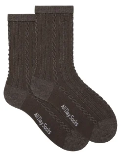 All Day Premium Fine Pattern Crew Socks