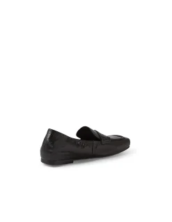 Allude Square Toe Leather Loafers