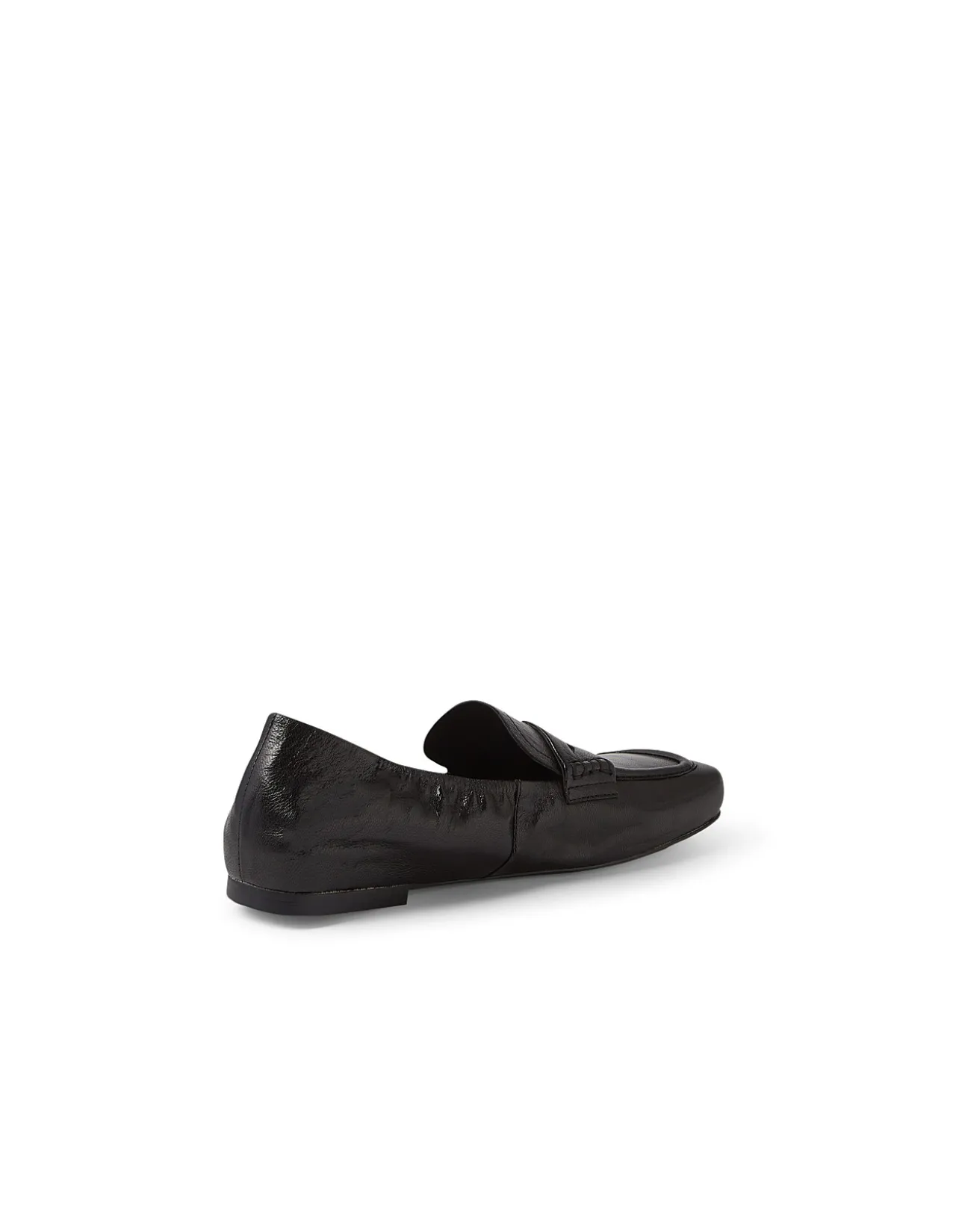 Allude Square Toe Leather Loafers