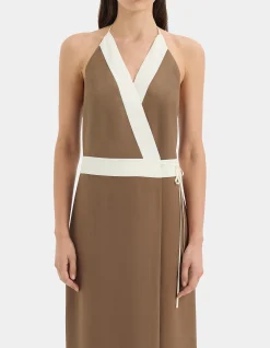Almara Wrap Halter Dress