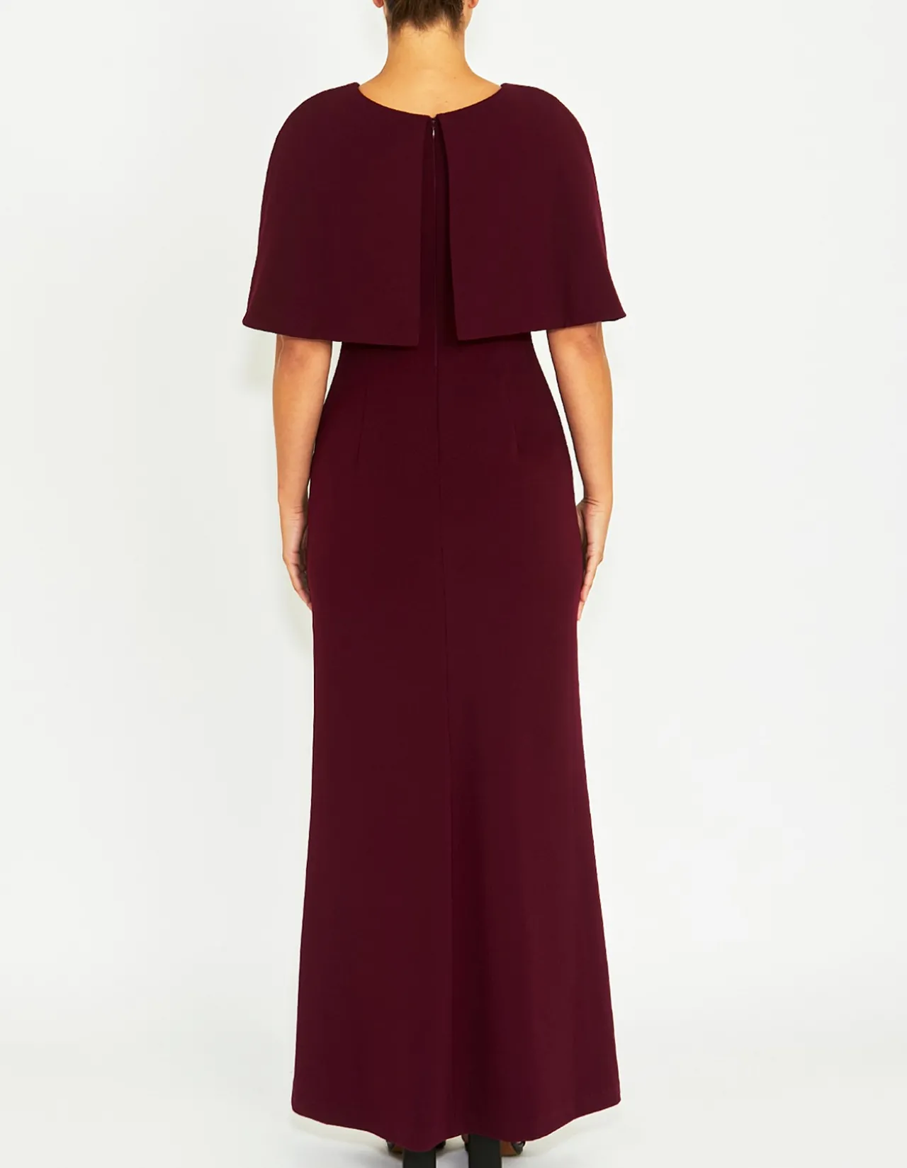 AMARA MERLOT CREPE GOWN
