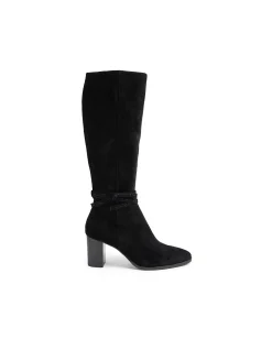 Amatis Suede High Block Heel Knee Boots