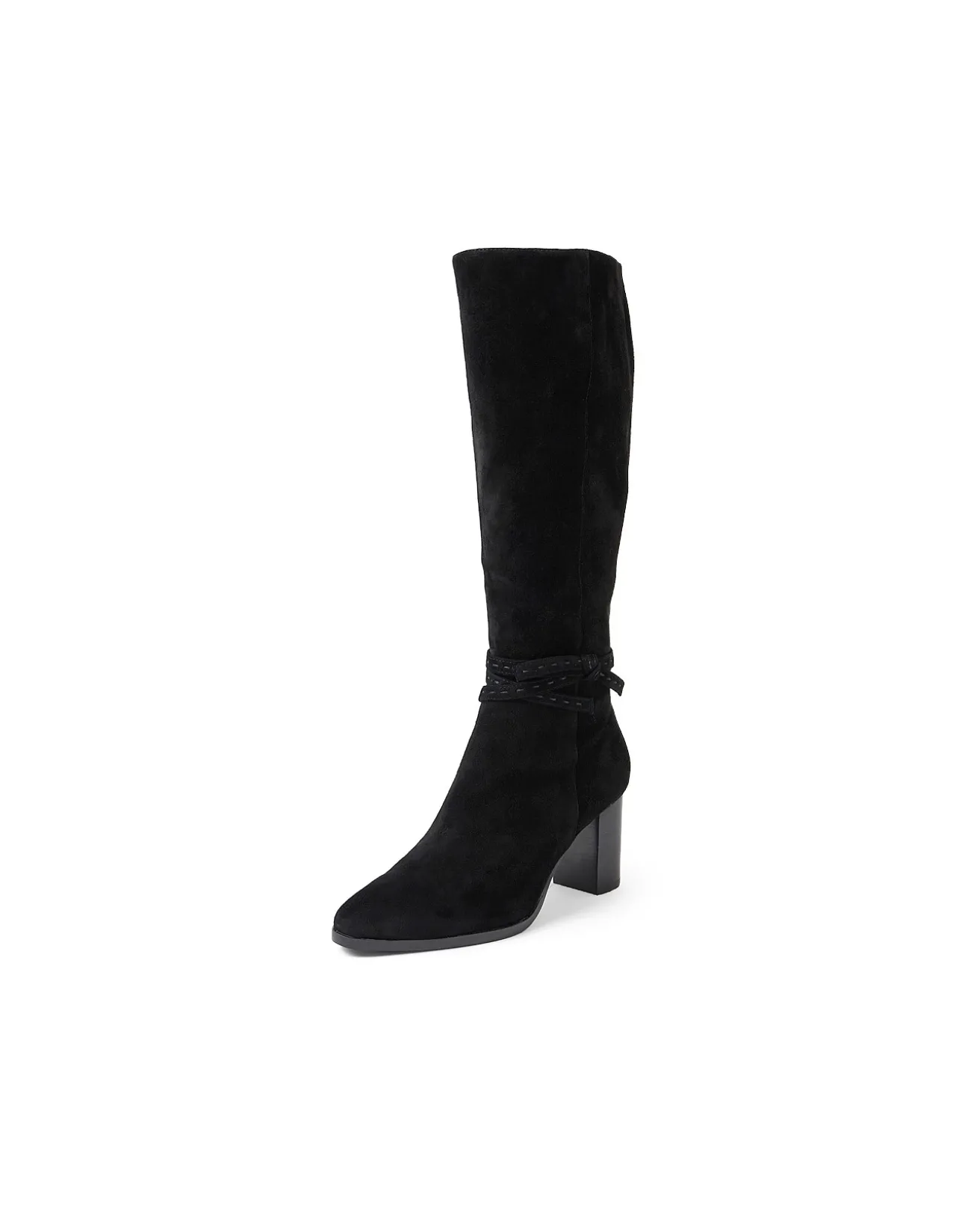 Amatis Suede High Block Heel Knee Boots