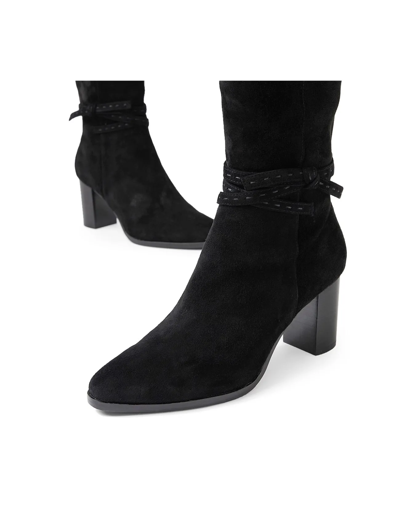 Amatis Suede High Block Heel Knee Boots