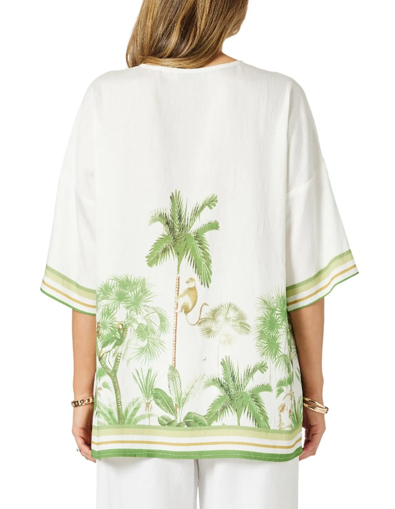 Amazon Print V Neck Top
