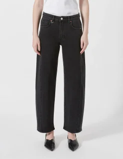 Amber Barrel Mid Rise Barrel Leg Jeans