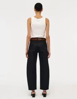 Amber Barrel Mid Rise Barrel Leg Jeans